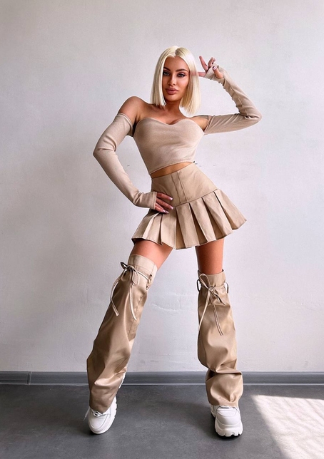 Комплект: спідниця з гетрами + топ | PUSHKA SHOP