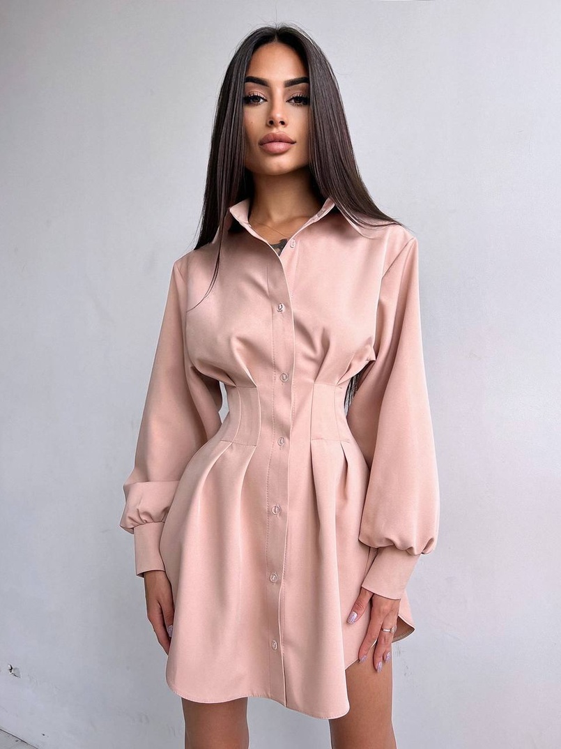 Приталена сорочка + корсет з блискавкою Приталена сорочка + корсет з блискавкою | PUSHKA SHOP