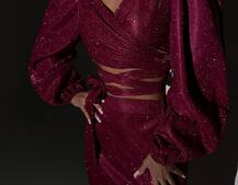 Сяючий комплект: топ  + спідниця  Сяючий комплект: топ  + спідниця  | PUSHKA SHOP