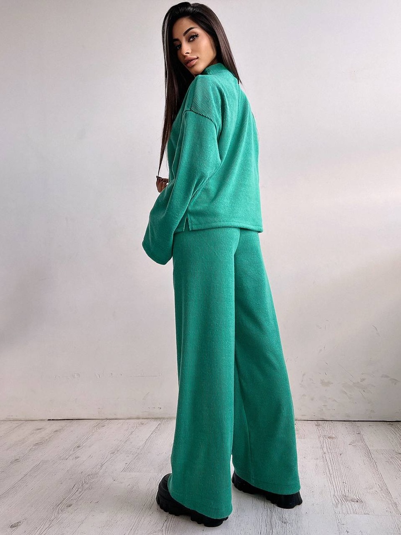 Повсякденний костюм із теплого трикотажу-рубчика Повсякденний костюм із теплого трикотажу-рубчика | PUSHKA SHOP