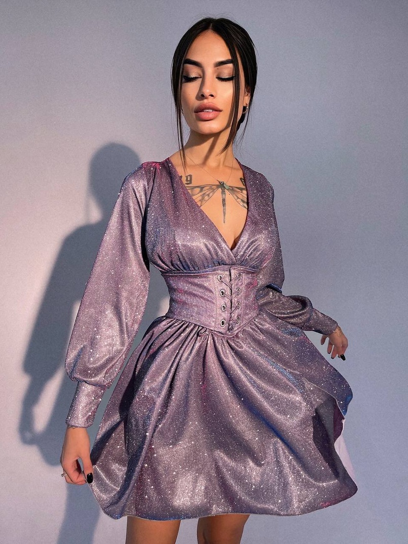 Блискуча сукня з корсетом Блискуча сукня з корсетом | PUSHKA SHOP