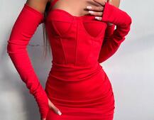 Корсетна сукня міні з філіжанками  Корсетна сукня міні з філіжанками  | PUSHKA SHOP