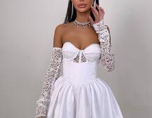 Комплект: мереживний корсет бюстьє + корсетна спідниця | PUSHKA SHOP