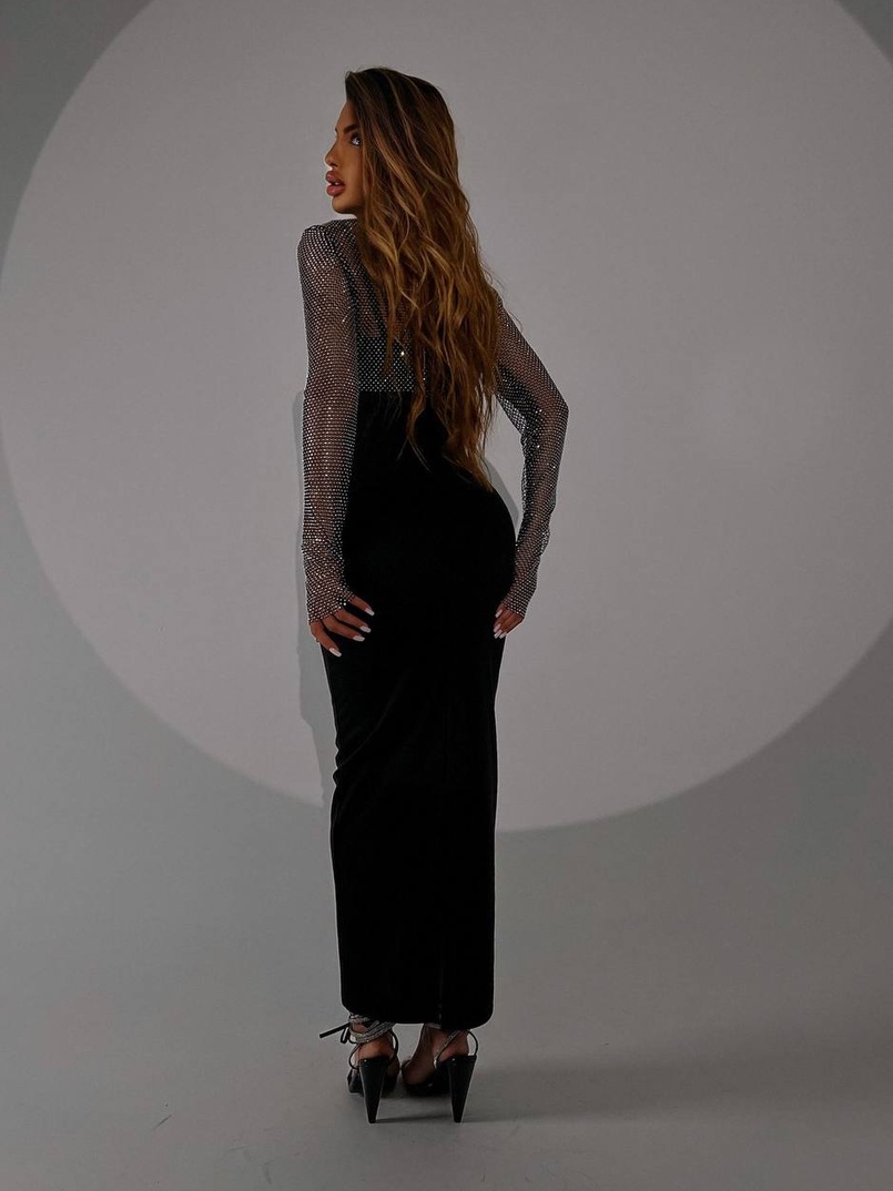 Сукня міді з сяючим топом  Сукня міді з сяючим топом  | PUSHKA SHOP