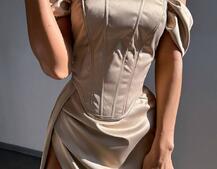 Комплект: корсет + спідниця максі з драпіруванням   Комплект: корсет + спідниця максі з драпіруванням   | PUSHKA SHOP