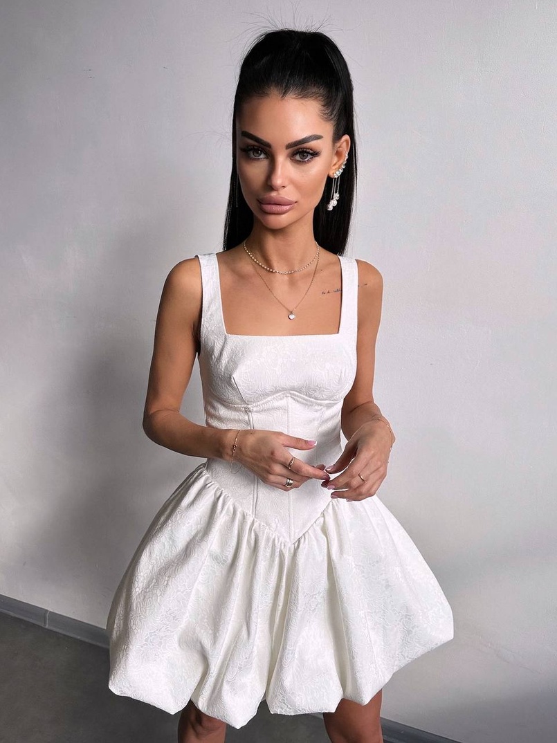 Корсетна сукня с пишною спідницею-балоном | PUSHKA SHOP