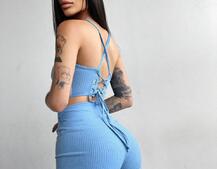 Трикотажный комплект: корсетный топ на косточках + леггинсы | PUSHKA SHOP