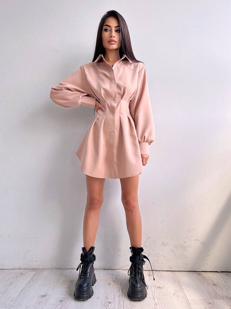 Приталена сорочка + корсет з блискавкою Приталена сорочка + корсет з блискавкою | PUSHKA SHOP