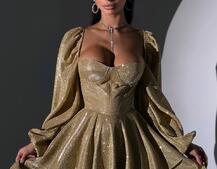 Сяюча корсетна сукня бюстьє з подвійною спідницею  | PUSHKA SHOP