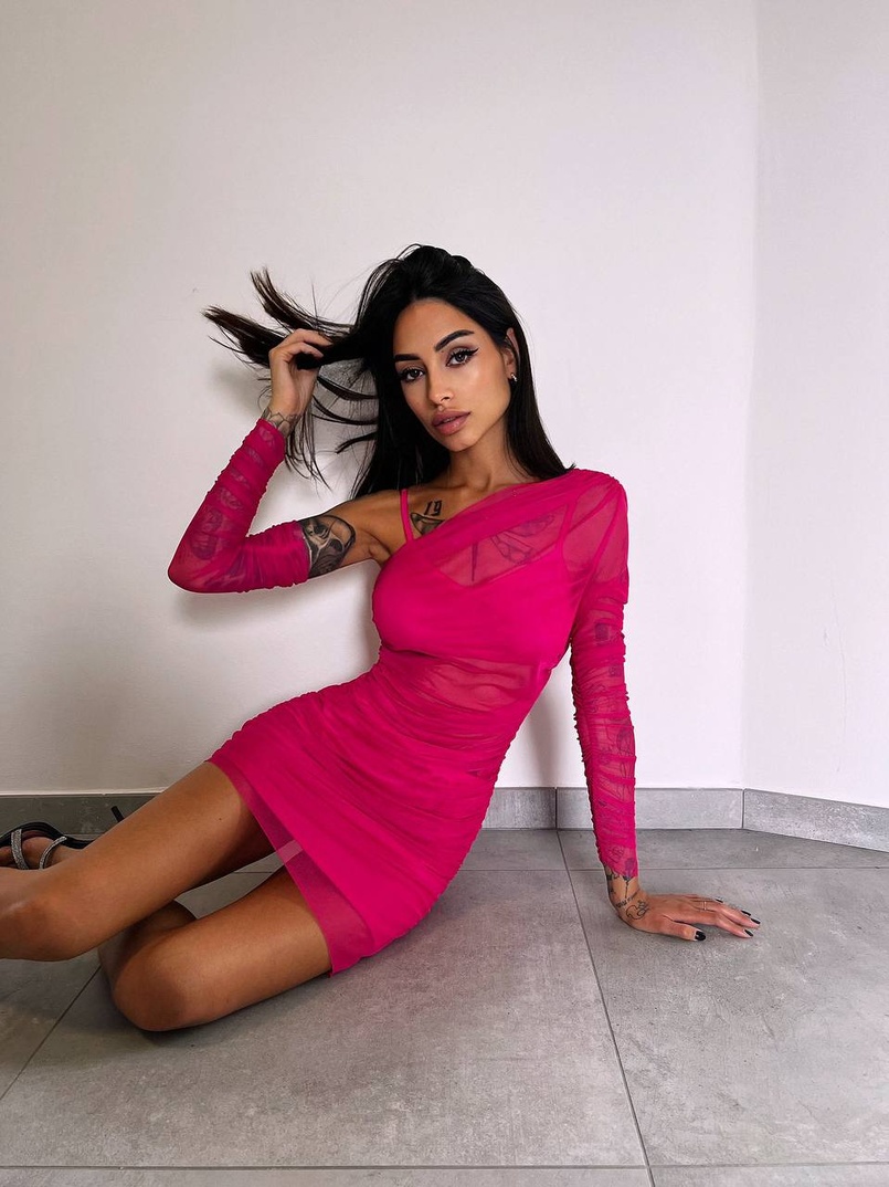 Міні сукня з драпіруванням   Міні сукня з драпіруванням   | PUSHKA SHOP