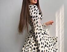 Приталена сукня з корсетною вставкою та спідницею-сонцем | PUSHKA SHOP