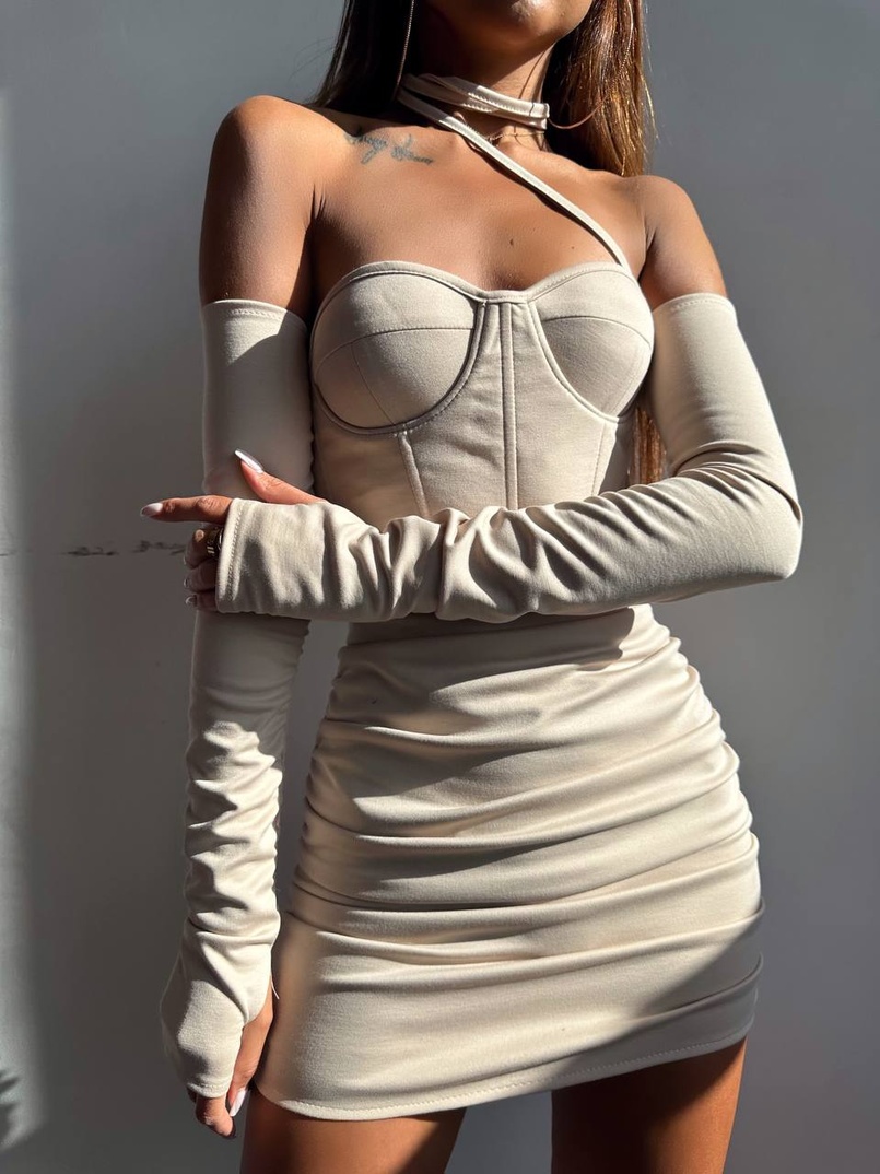 Корсетна сукня міні з філіжанками  Корсетна сукня міні з філіжанками  | PUSHKA SHOP