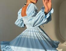 Платье с чашечками и пышной юбкой с оборками   Платье с чашечками и пышной юбкой с оборками   | PUSHKA SHOP