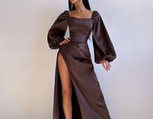 Атласний комплект: корсет + спідниця максі з драпіруванням Атласний комплект: корсет + спідниця максі з драпіруванням | PUSHKA SHOP