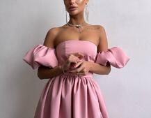 Сукня максі  з розрізом на спідниці та об’ємними рукавами  Сукня максі  з розрізом на спідниці та об’ємними рукавами  | PUSHKA SHOP