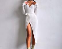 Трикотажна сукня із запахом | PUSHKA SHOP