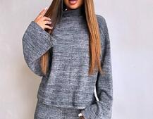 Трикотажний базовий комплект: світшот + штани  Трикотажний базовий комплект: світшот + штани  | PUSHKA SHOP