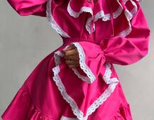 Котонова сукня декорована мереживом    Котонова сукня декорована мереживом    | PUSHKA SHOP