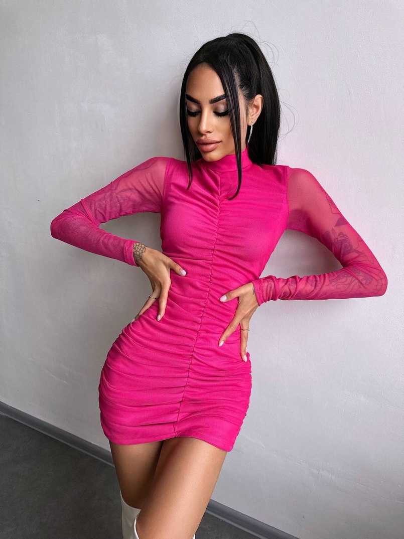 Сукня міні з драпіруванням  Сукня міні з драпіруванням  | PUSHKA SHOP
