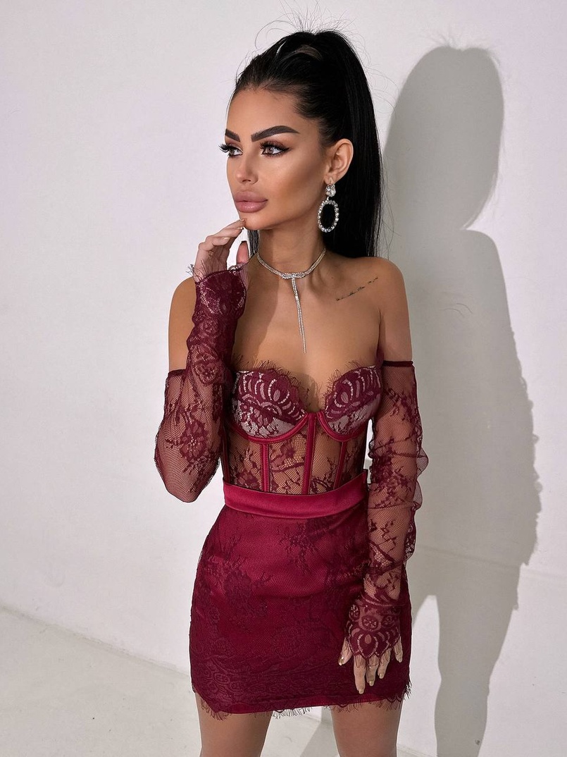 Мереживний комплект: корсет + спідниця   | PUSHKA SHOP