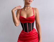 Комплект: корсет, декорований стразами + спідниця міні з драпіруванням   Комплект: корсет, декорований стразами + спідниця міні з драпіруванням   | PUSHKA SHOP