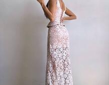 Вишуканий комплект із мереживного корсета та спідниці міді  | PUSHKA SHOP
