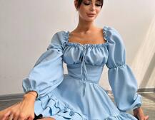 Сукня з воланами та шнурівкою  по спинці Сукня з воланами та шнурівкою  по спинці | PUSHKA SHOP