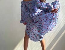 Сукня міді з квітковим принтом  Сукня міді з квітковим принтом  | PUSHKA SHOP