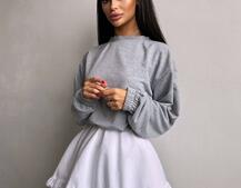 Комплект: спідниця , декорована мереживом + світшот Комплект: спідниця , декорована мереживом + світшот | PUSHKA SHOP