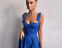 Сукня максі із чашечками та корсетним верхом Сукня максі із чашечками та корсетним верхом | PUSHKA SHOP