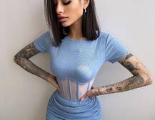 Сукня-міні  з елементами корсету  Довжину спідниці можна регулювати  | PUSHKA SHOP