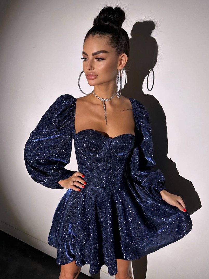 Сяюча корсетна сукня бюстьє з подвійною спідницею  | PUSHKA SHOP