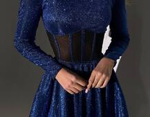 Блискуча корсетна сукня з пишною спідницею Блискуча корсетна сукня з пишною спідницею | PUSHKA SHOP