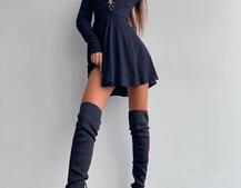 Сукня міні зі шнурівкою  Сукня міні зі шнурівкою  | PUSHKA SHOP