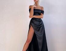 Комплект: корсет + спідниця максі з драпіруванням   Комплект: корсет + спідниця максі з драпіруванням   | PUSHKA SHOP