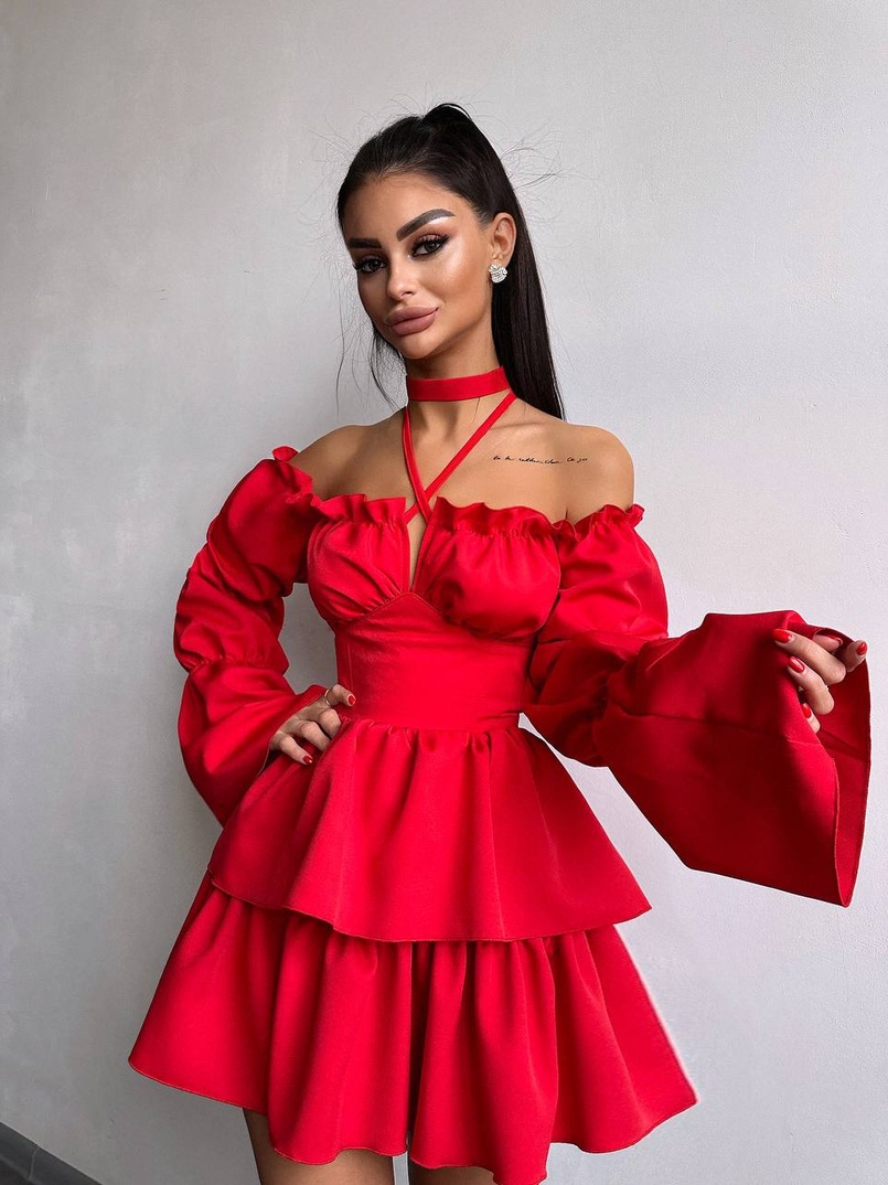 Сукня з чокером  | PUSHKA SHOP