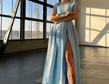 Сукня максі з мереживом  | PUSHKA SHOP