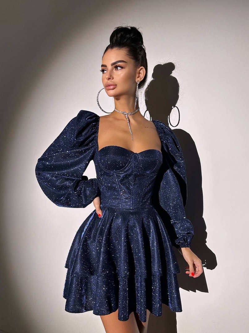 Сяюча корсетна сукня бюстьє з подвійною спідницею  | PUSHKA SHOP