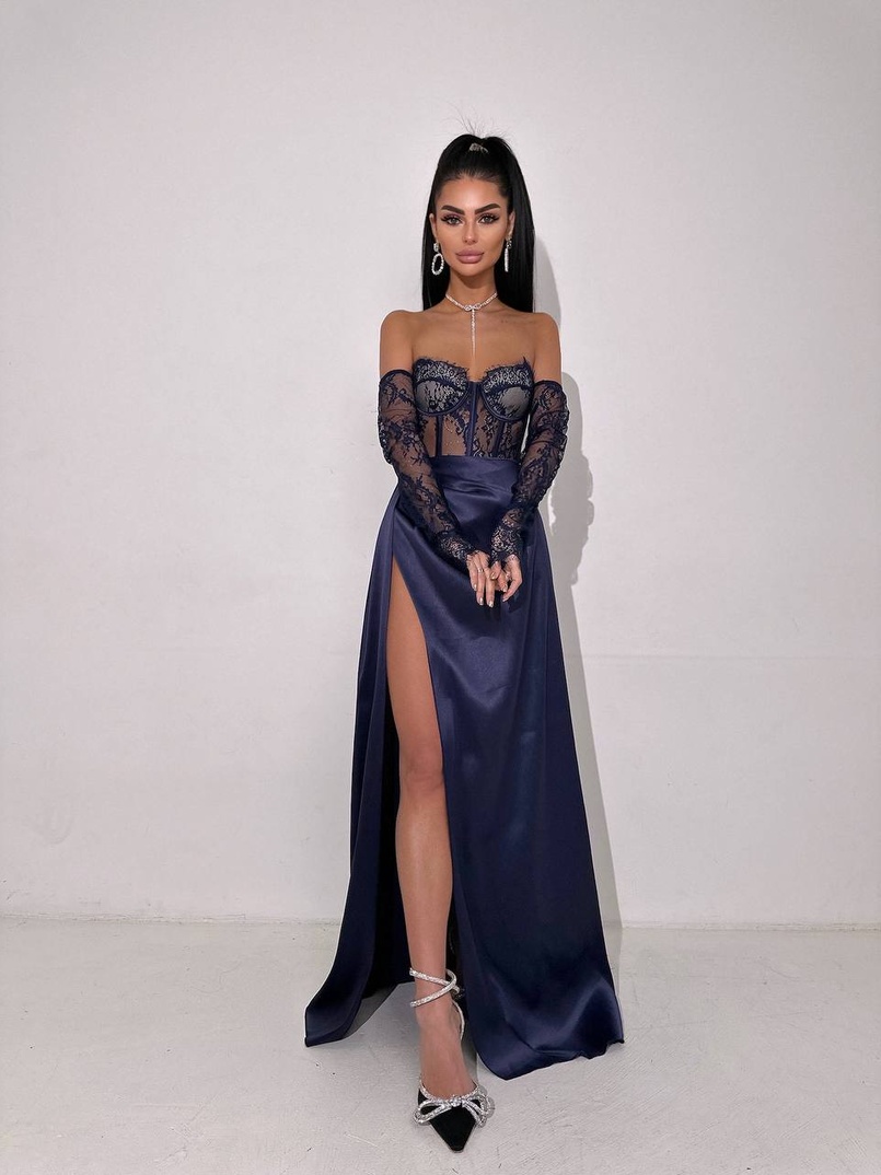 Комплект: мереживний корсет  +  спідниця максі   Комплект: мереживний корсет  +  спідниця максі   | PUSHKA SHOP