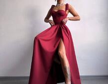 Сукня максі із чашечками та корсетним верхом | PUSHKA SHOP