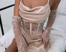 Комплект: корсет+ рукавички + спідниця максі | PUSHKA SHOP