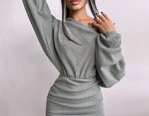 Сукня міні із теплого трикотажу Сукня міні із теплого трикотажу | PUSHKA SHOP