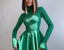 Сукня міні зі спідницею-сонцем  | PUSHKA SHOP