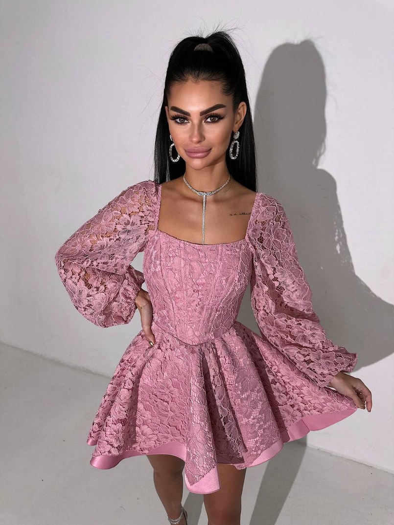 Мереживна сукня з корсетним верхом та пишною подвійною спідницею  Мереживна сукня з корсетним верхом та пишною подвійною спідницею  | PUSHKA SHOP