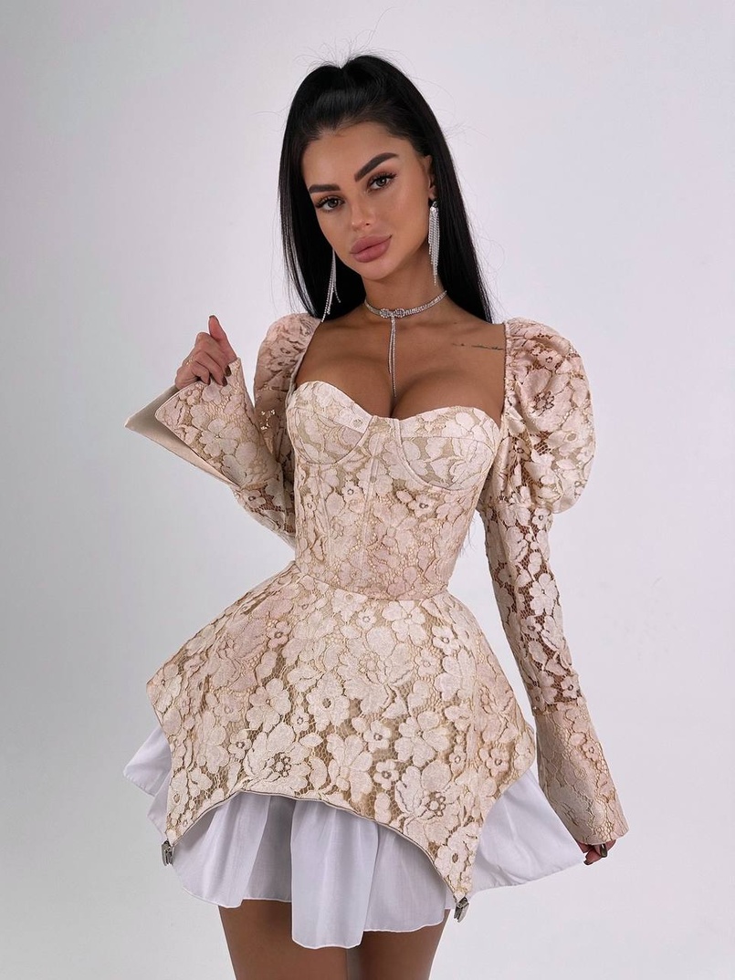 Мереживна сукня з чашечками  Мереживна сукня з чашечками  | PUSHKA SHOP