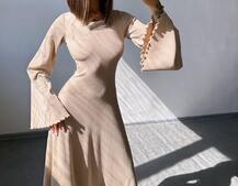 Трикотажна сукня зі шнурівкою на спинці    Трикотажна сукня зі шнурівкою на спинці    | PUSHKA SHOP