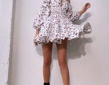 Сукня міні з квітковим принтом  | PUSHKA SHOP