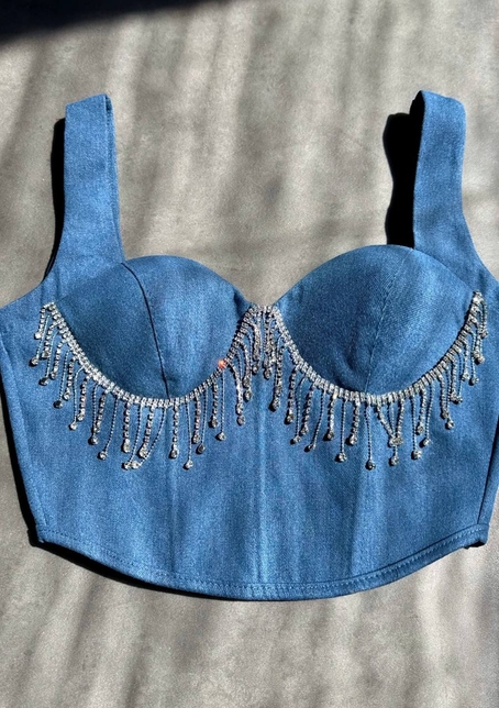 корсет декорований камінцями  Ручна робота | PUSHKA SHOP