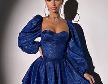 Сяюча корсетна сукня бюстьє з подвійною спідницею  | PUSHKA SHOP