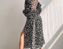 Улюблена сукня-міді зі шнурівкою на спинці та розрізом на ніжці Улюблена сукня-міді зі шнурівкою на спинці та розрізом на ніжці | PUSHKA SHOP